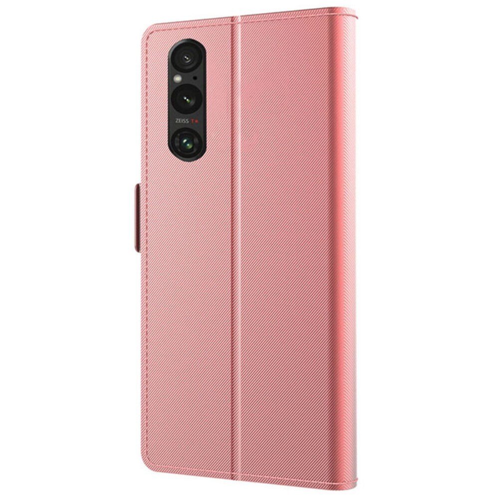 Lommebokdeksel Speil Sony Xperia 1 V rosa gull