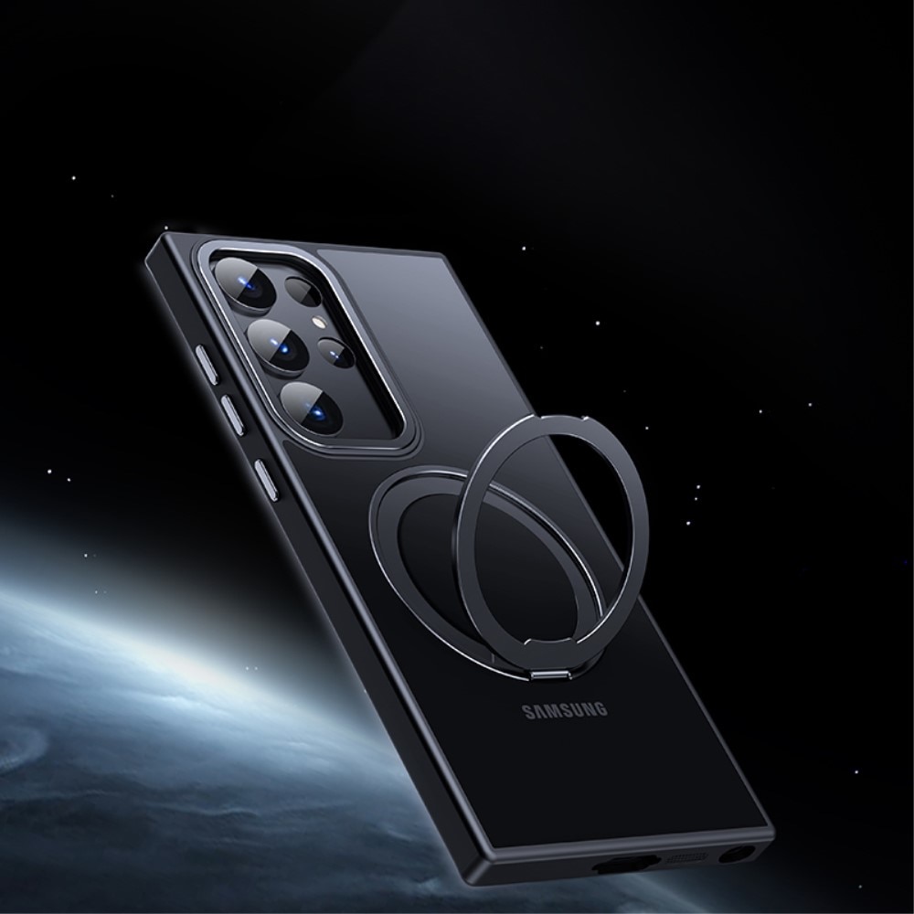 Hybriddeksel MagSafe Ring Kickstand Samsung Galaxy S23 Ultra svart