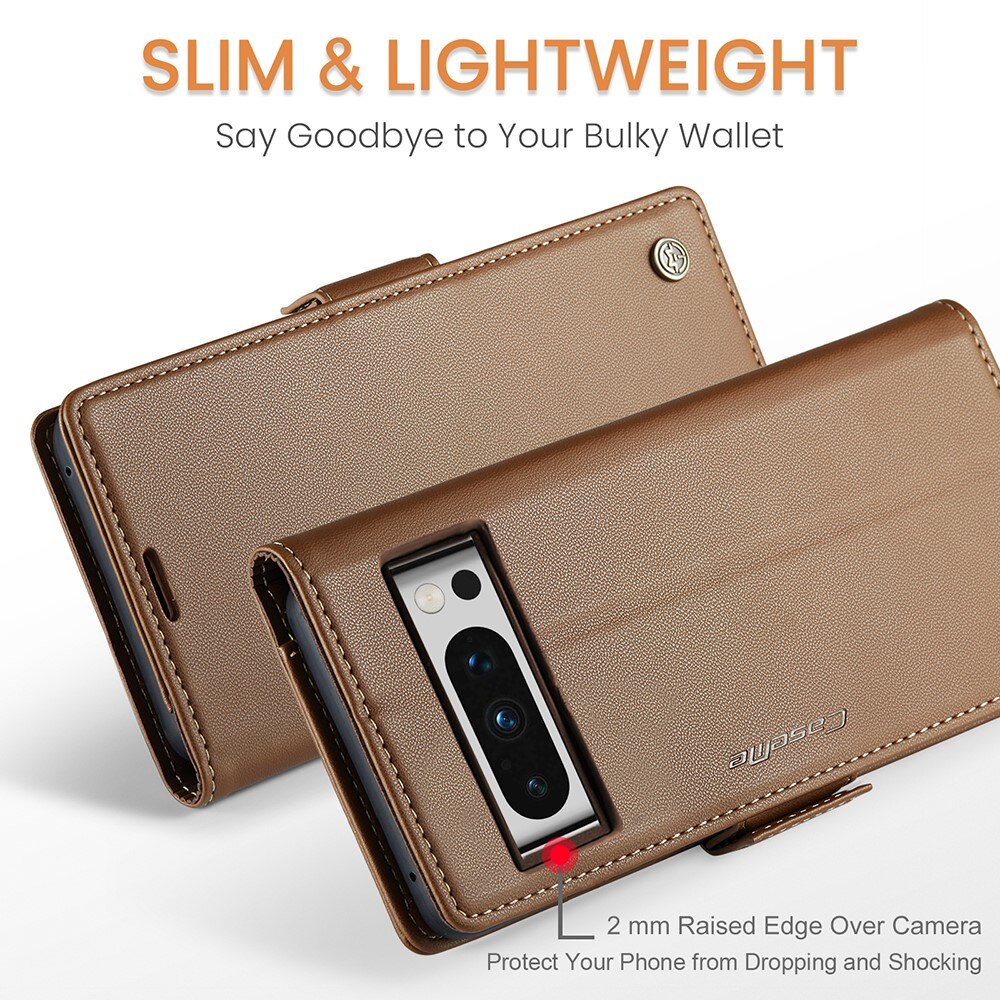RFID blocking Slim Lommebokveske Google Pixel 8 Pro Brun