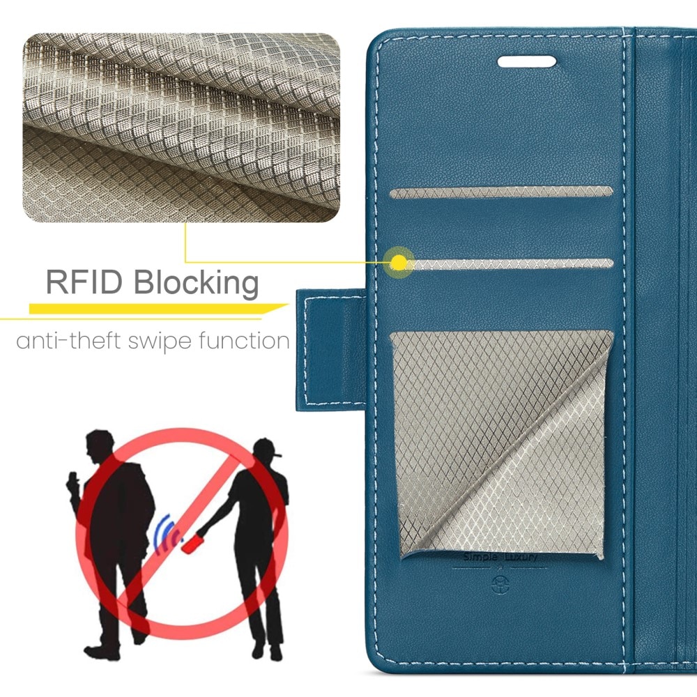 RFID blocking Slim Lommebokveske Google Pixel 8 blå