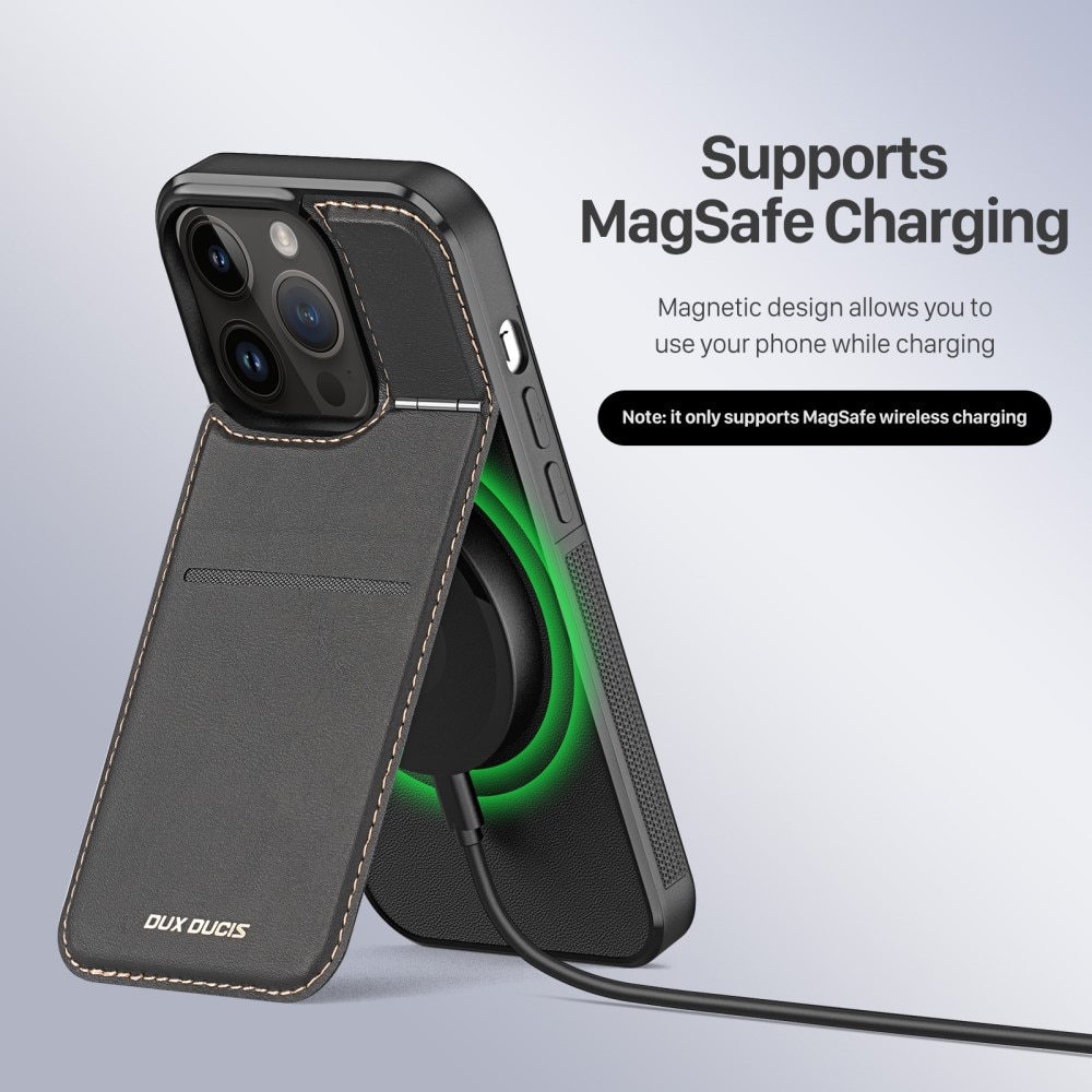 Rafi Series RFID MagSafe Wallet Stand Case iPhone 14 Pro svart