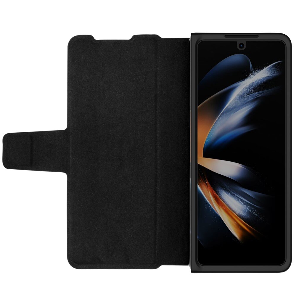 Leather Case with Pen Slot Samsung Galaxy Z Fold 5 svart