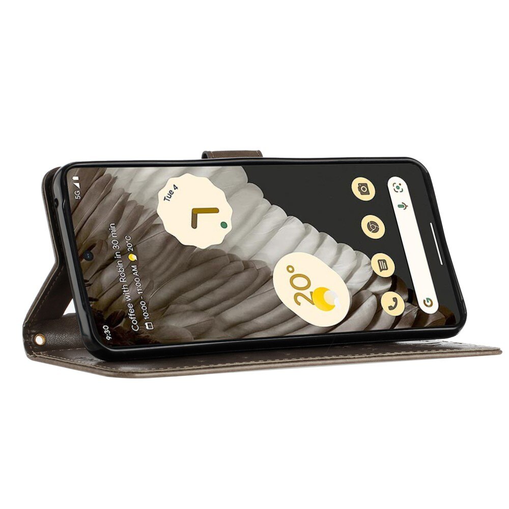 Lærveske Sommerfugler Google Pixel 8 Pro Grå
