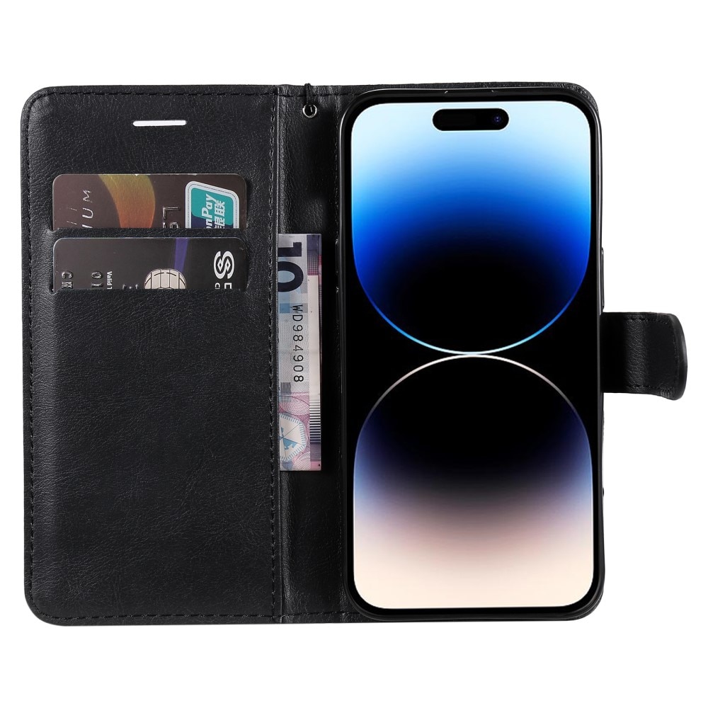 Lommebokdeksel iPhone 15 Pro svart