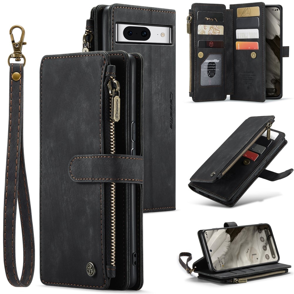 Zipper Wallet Google Pixel 8 Svart