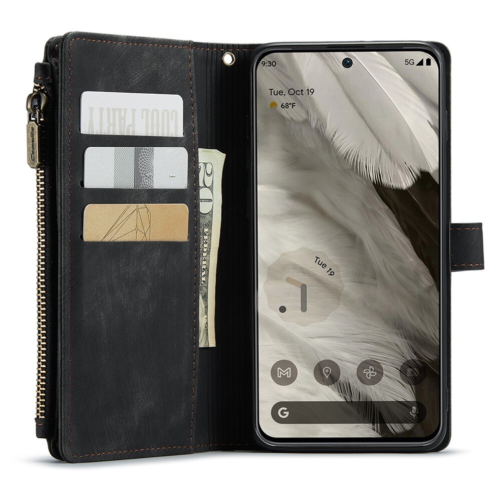 Zipper Wallet Google Pixel 8 Svart