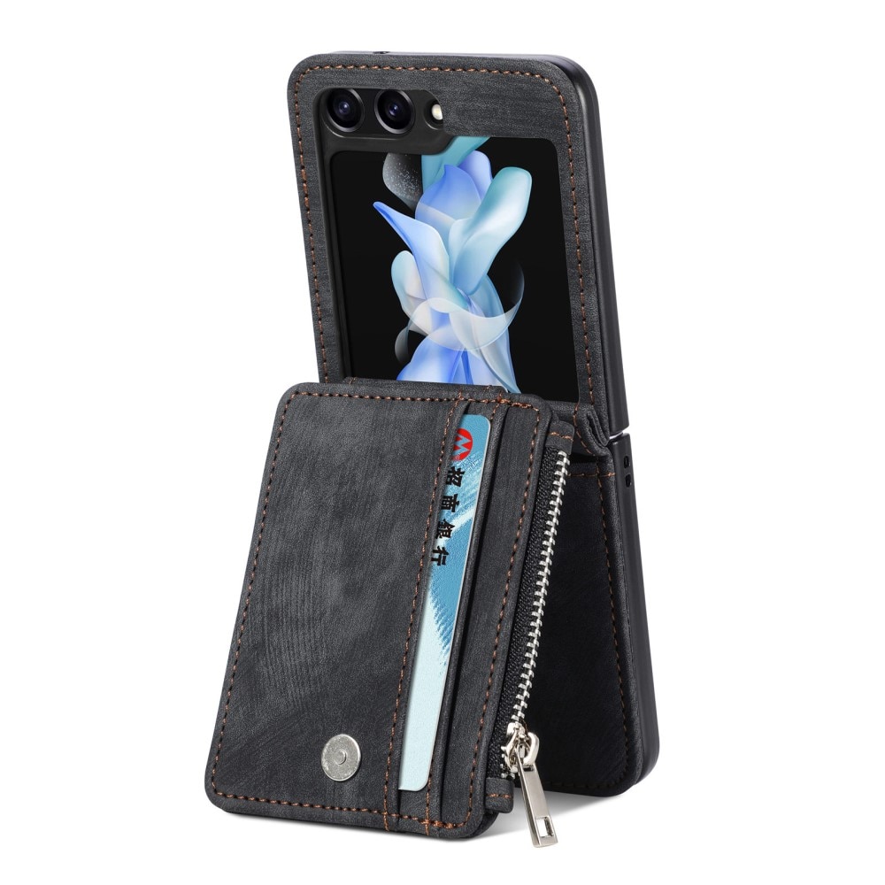 Mobilveske Multi-slot Zipper Samsung Galaxy Z Flip 5 svart