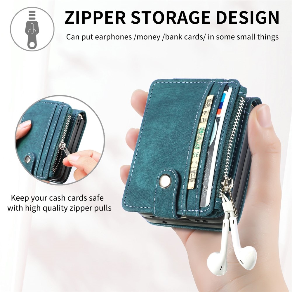 Mobilveske Multi-slot Zipper Samsung Galaxy Z Flip 5 grønn