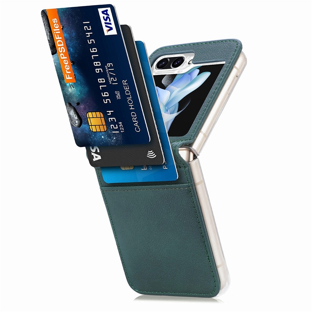 Slim Card Wallet Samsung Galaxy Z Flip 5 grønn