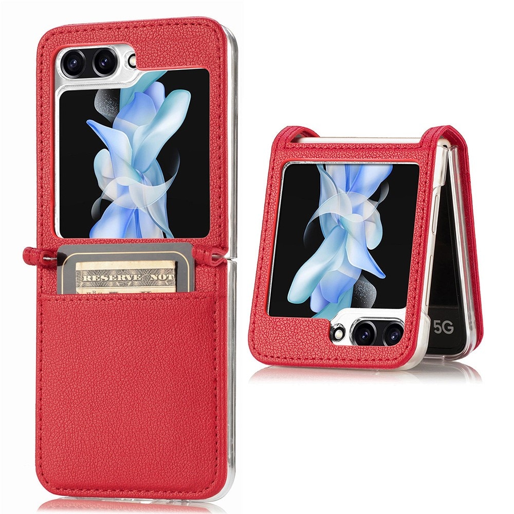 Slim Card Wallet Samsung Galaxy Z Flip 5 rød