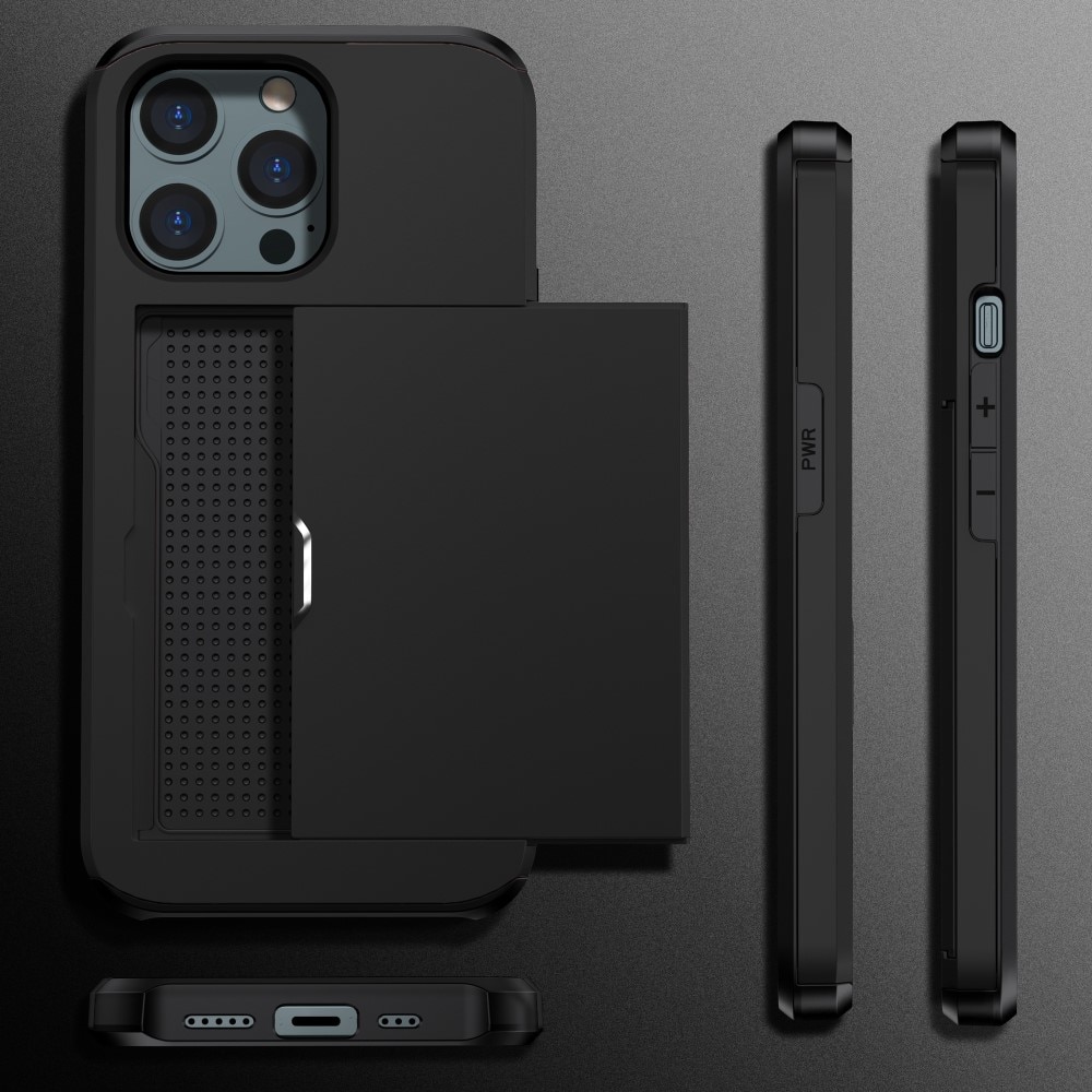 Deksel Kortholder iPhone 15 Pro Svart