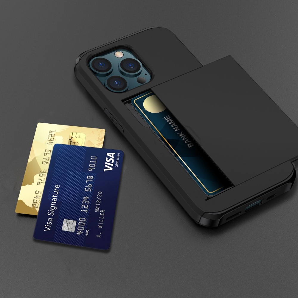 Deksel Kortholder iPhone 15 Pro Svart