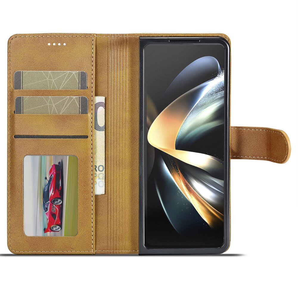 Lommebokdeksel Samsung Galaxy Z Fold 5 cognac