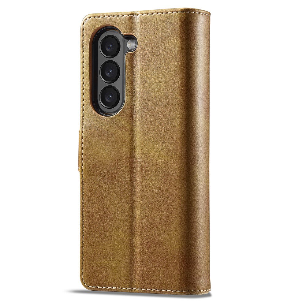 Lommebokdeksel Samsung Galaxy Z Fold 5 cognac