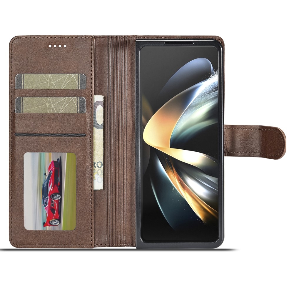 Lommebokdeksel Samsung Galaxy Z Fold 5 brun