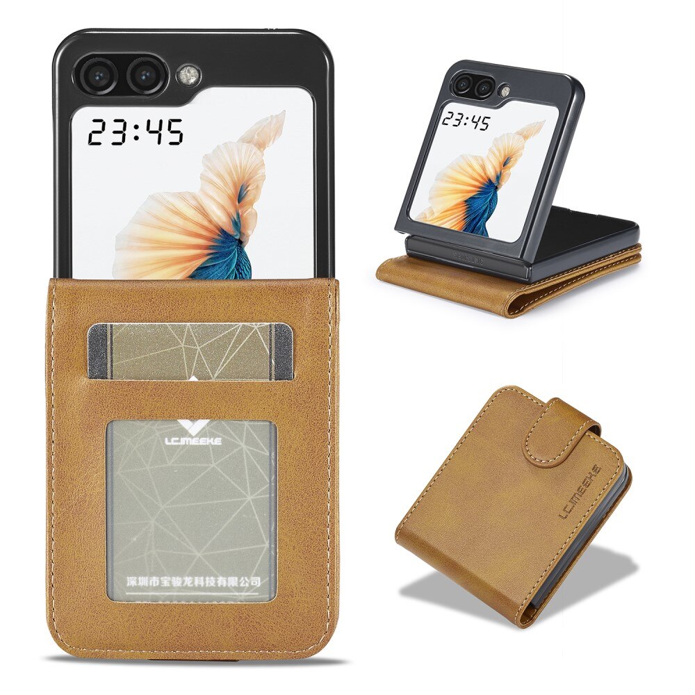 Lommebokdeksel Samsung Galaxy Z Flip 5 cognac