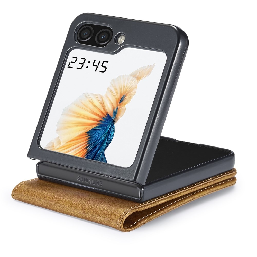 Lommebokdeksel Samsung Galaxy Z Flip 5 cognac