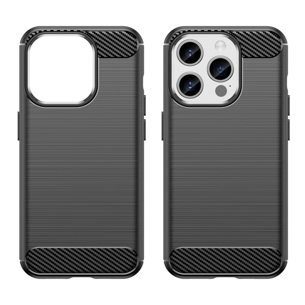 iPhone 15 Pro Deksel TPU Brushed Svart