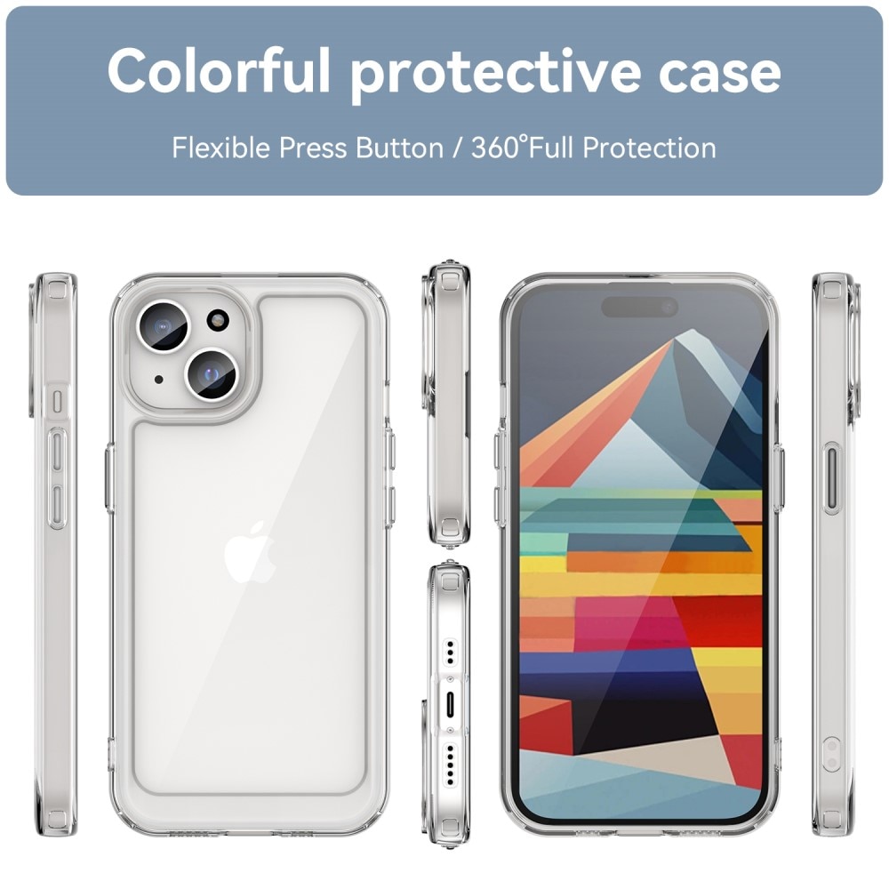 Crystal Hybrid Case iPhone 15 gjennomsiktig