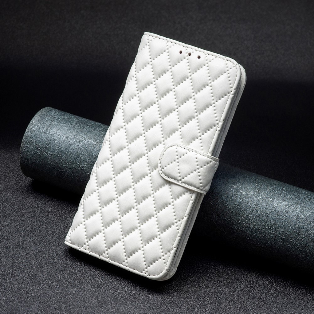 Lommebokdeksel iPhone 15 Quilted hvit