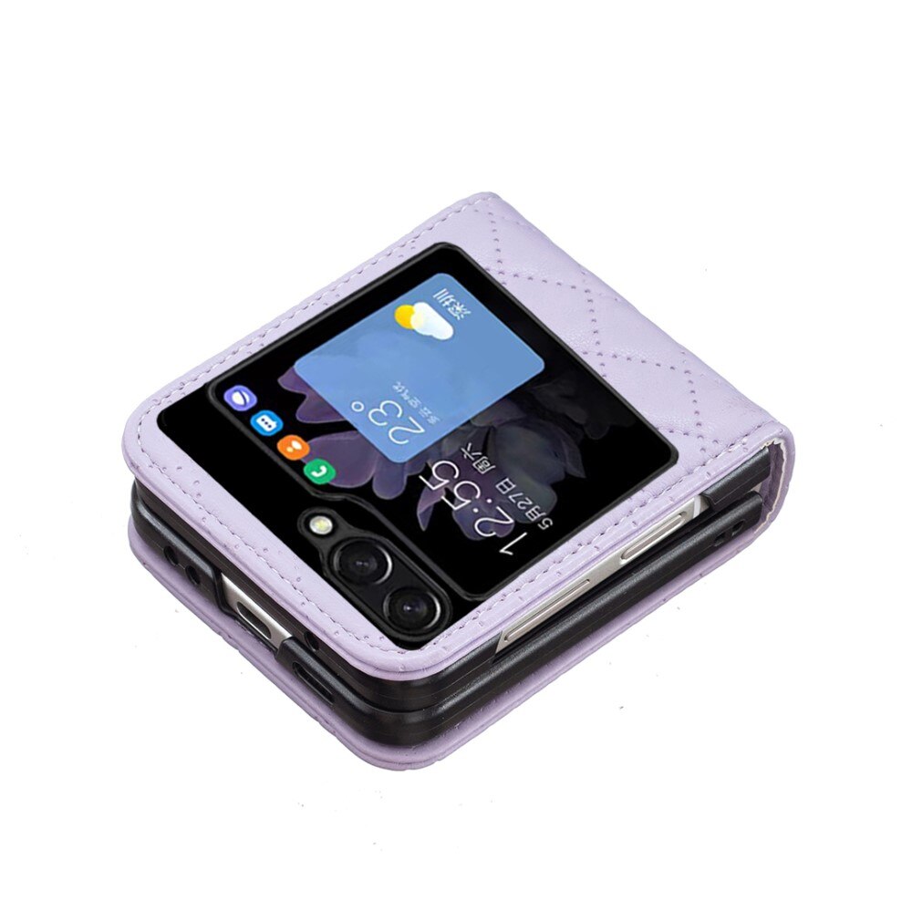 Deksel Samsung Galaxy Z Flip 5 Quilted lilla