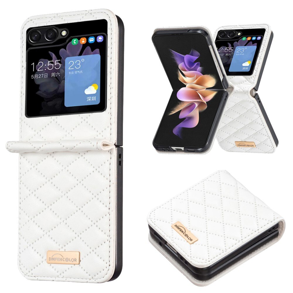 Deksel Samsung Galaxy Z Flip 5 Quilted hvit