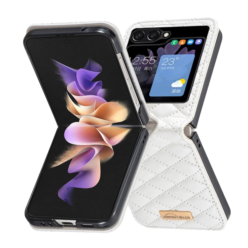 Deksel Samsung Galaxy Z Flip 5 Quilted hvit