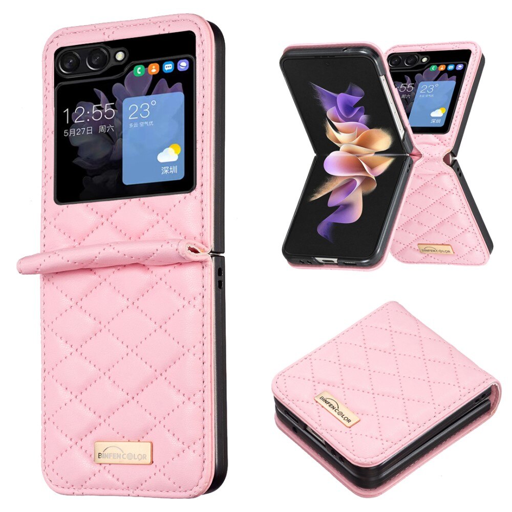 Deksel Samsung Galaxy Z Flip 5 Quilted rosa