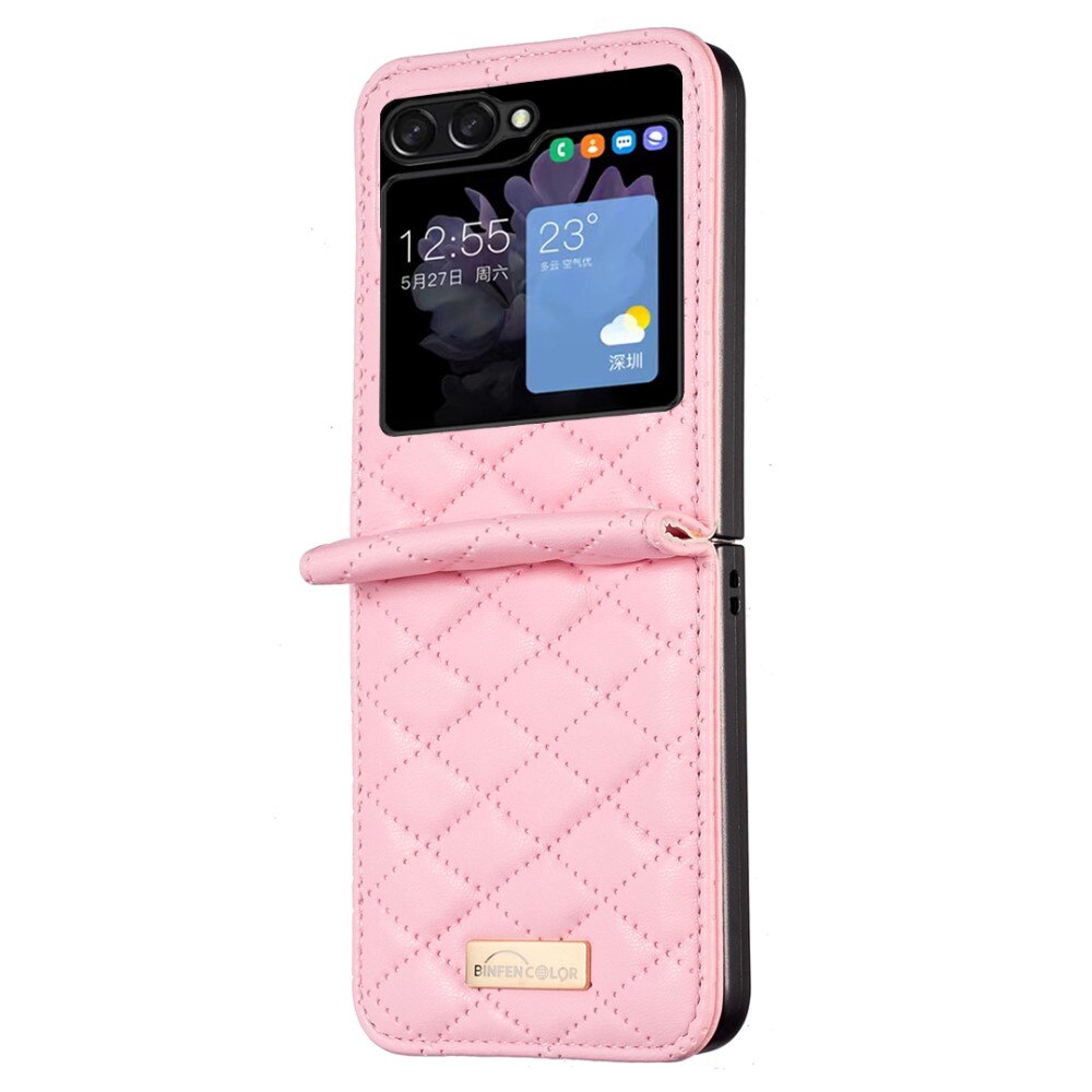 Deksel Samsung Galaxy Z Flip 5 Quilted rosa