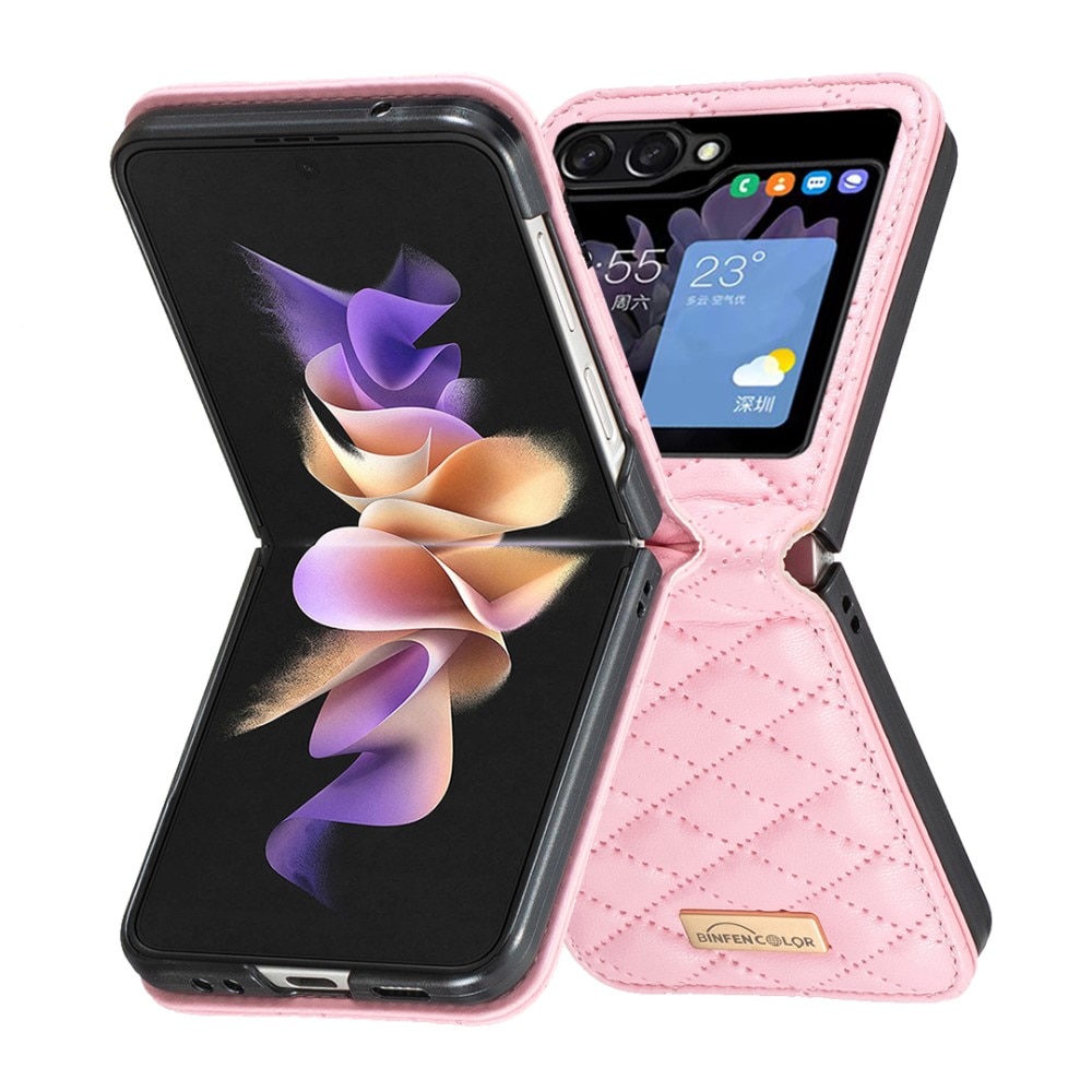 Deksel Samsung Galaxy Z Flip 5 Quilted rosa