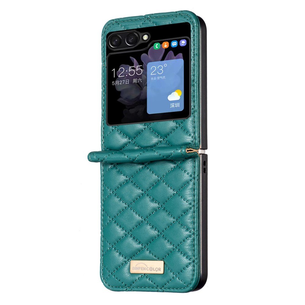 Deksel Samsung Galaxy Z Flip 5 Quilted grønn