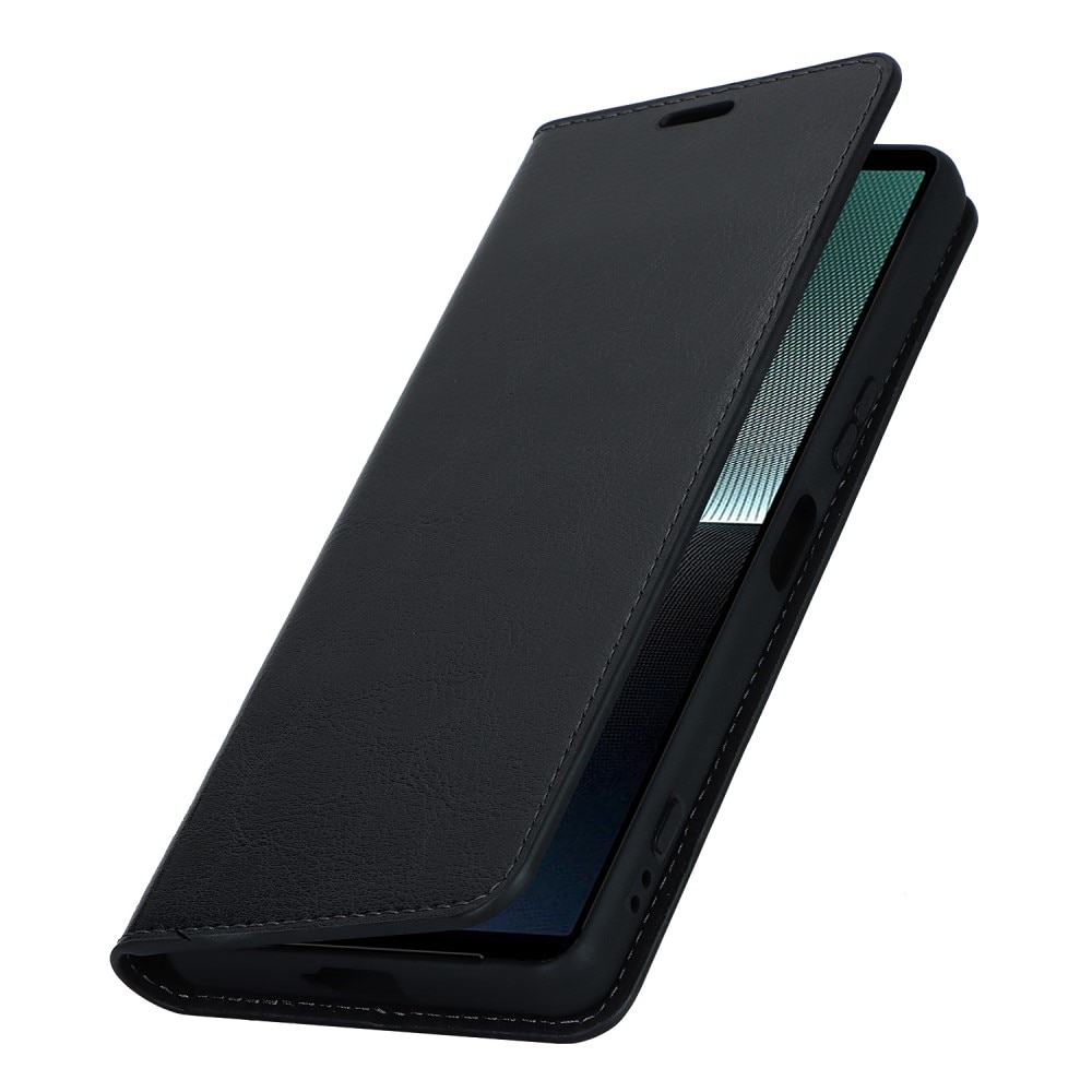 Mobiletui Ekte Lær Sony Xperia 1 V svart
