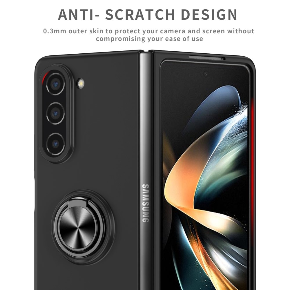 Samsung Galaxy Z Fold 5Deksel magnetisk ringholder svart