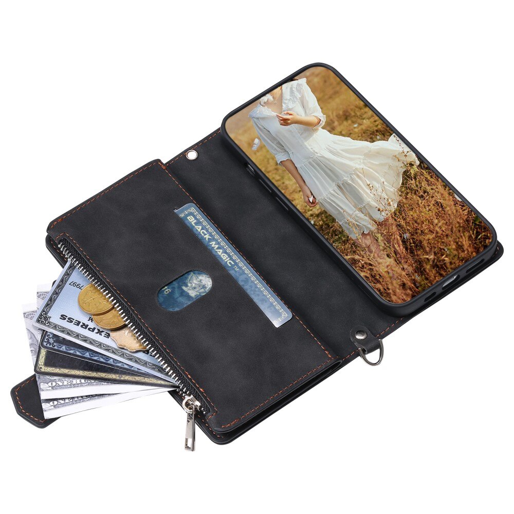 Lommebokveske iPhone 15 Quilted Svart