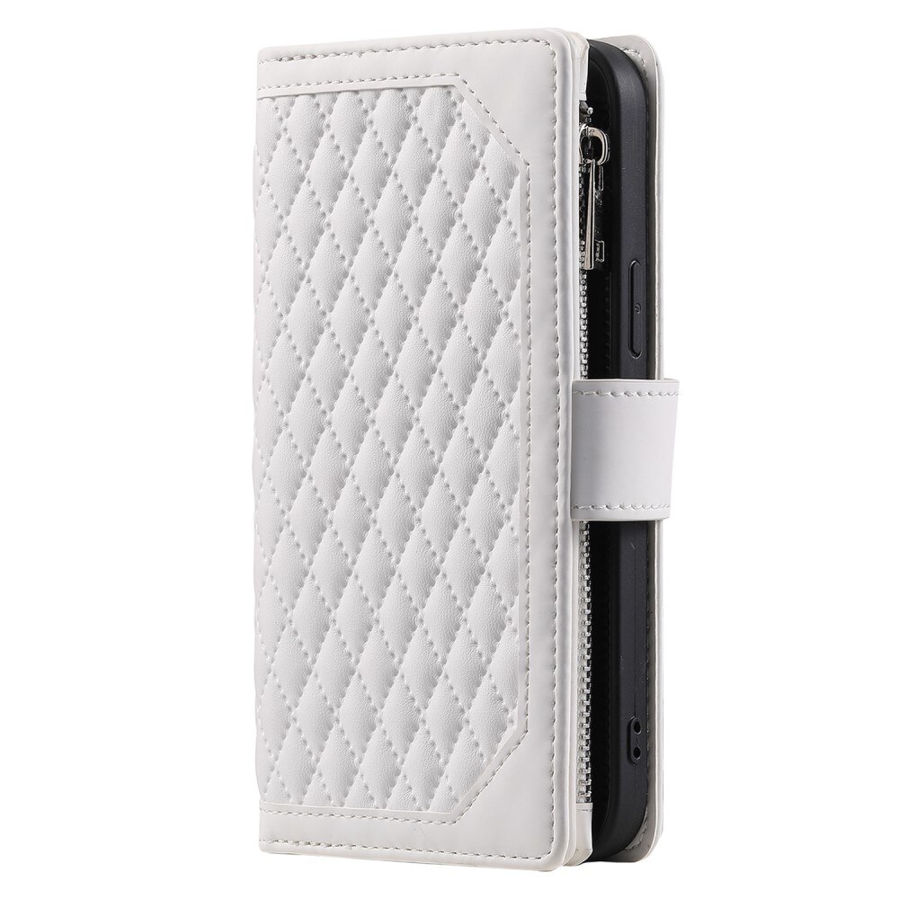 Lommebokveske iPhone 15 Quilted hvit