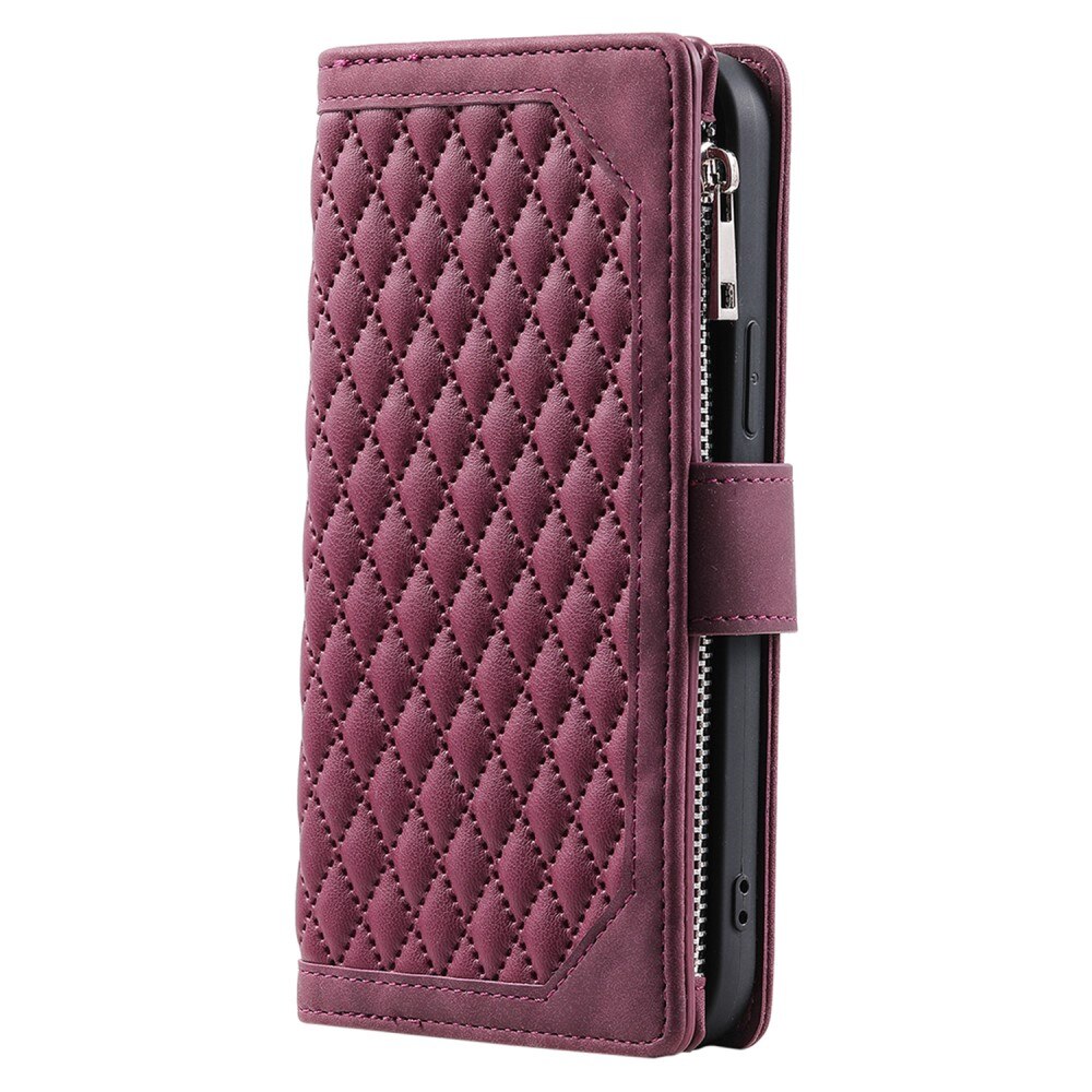 Lommebokveske iPhone 15 Plus Quilted Hvit