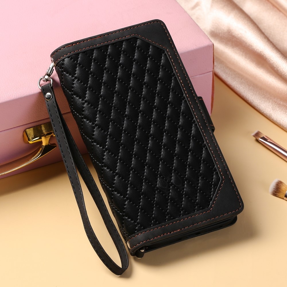 Lommebokveske iPhone 15 Plus Quilted Svart