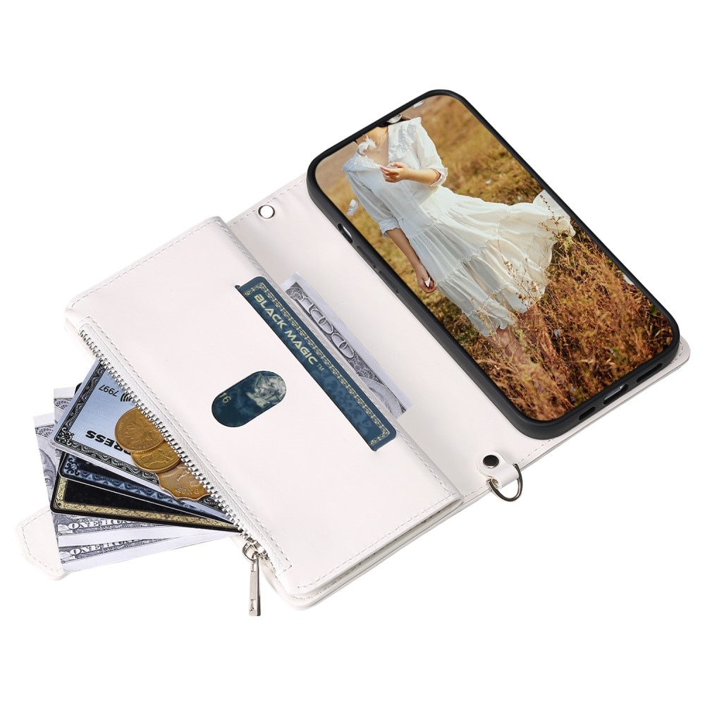 Lommebokveske iPhone 15 Pro Quilted hvit