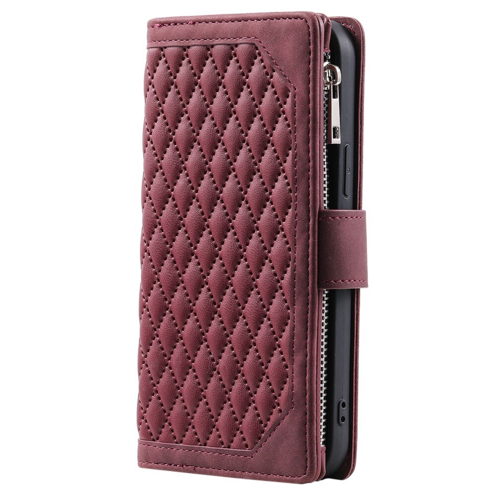 Lommebokveske iPhone 15 Pro Max Quilted Rød