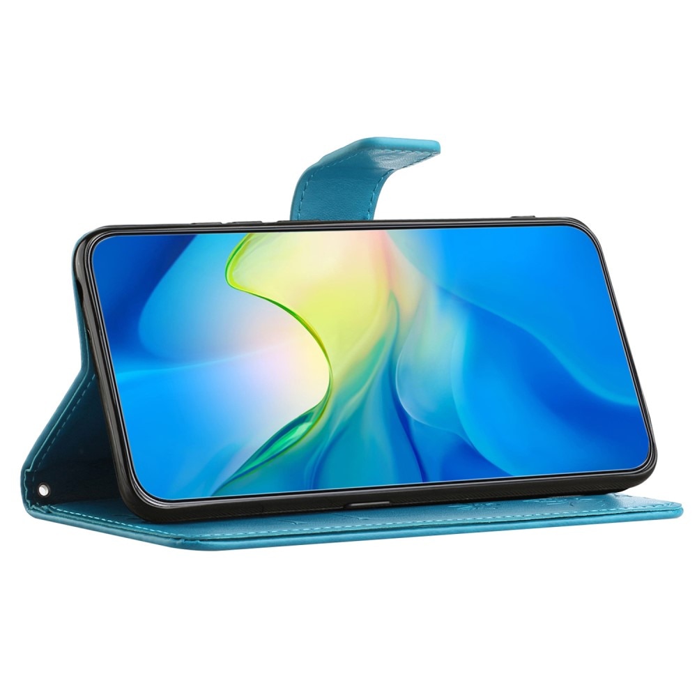 Lærveske Sommerfugler Samsung Galaxy S23 FE blå