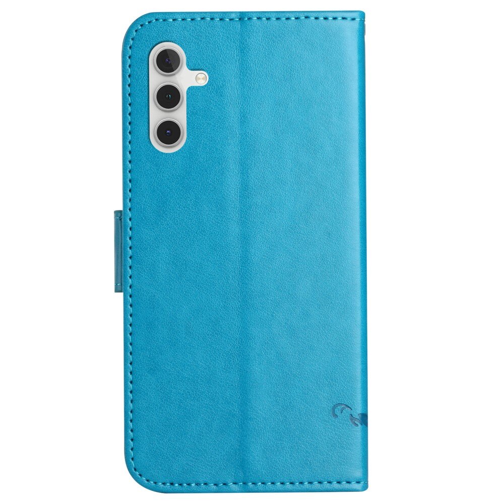 Lærveske Sommerfugler Samsung Galaxy S23 FE Blå