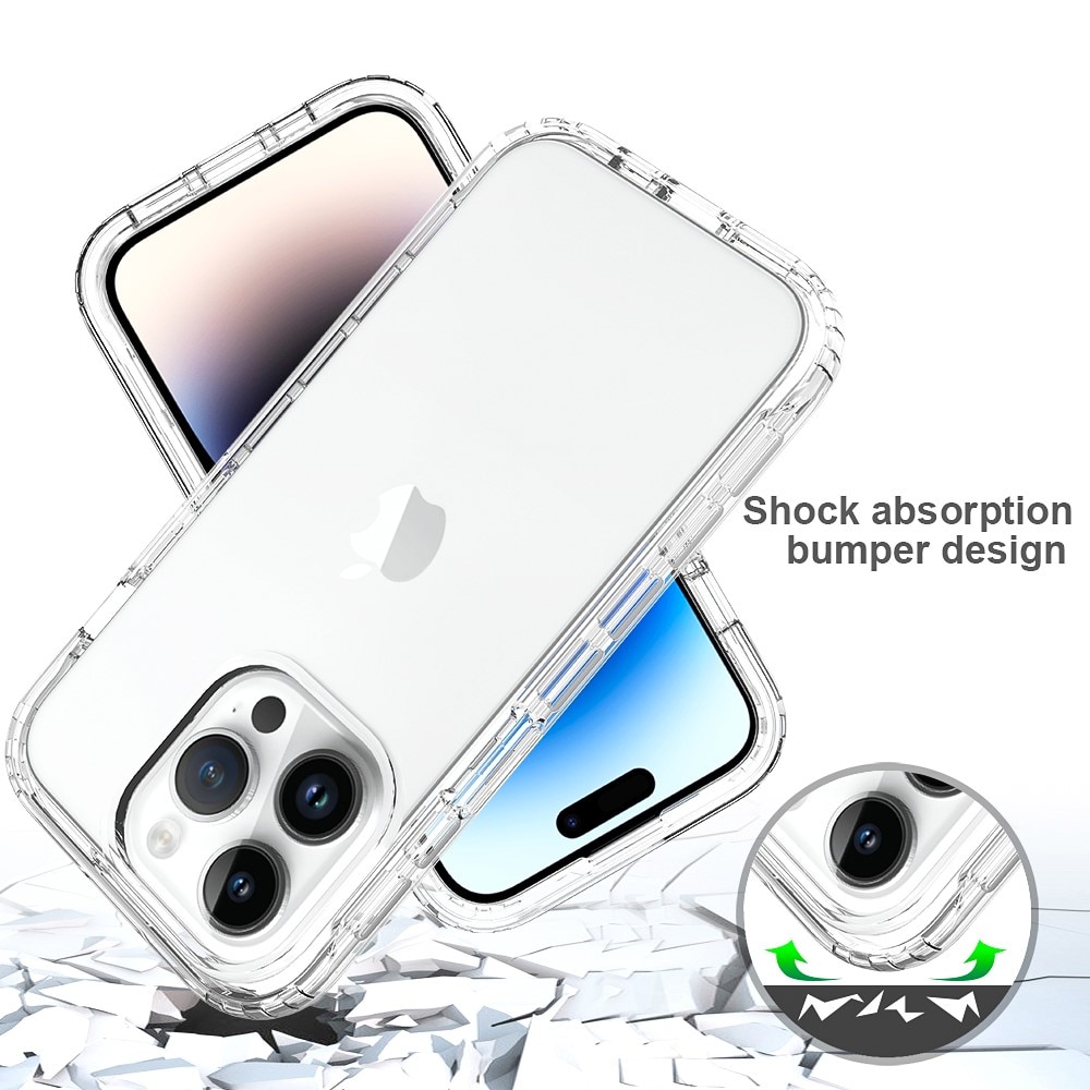 Full Protection Case iPhone 15 Pro gjennomsiktig