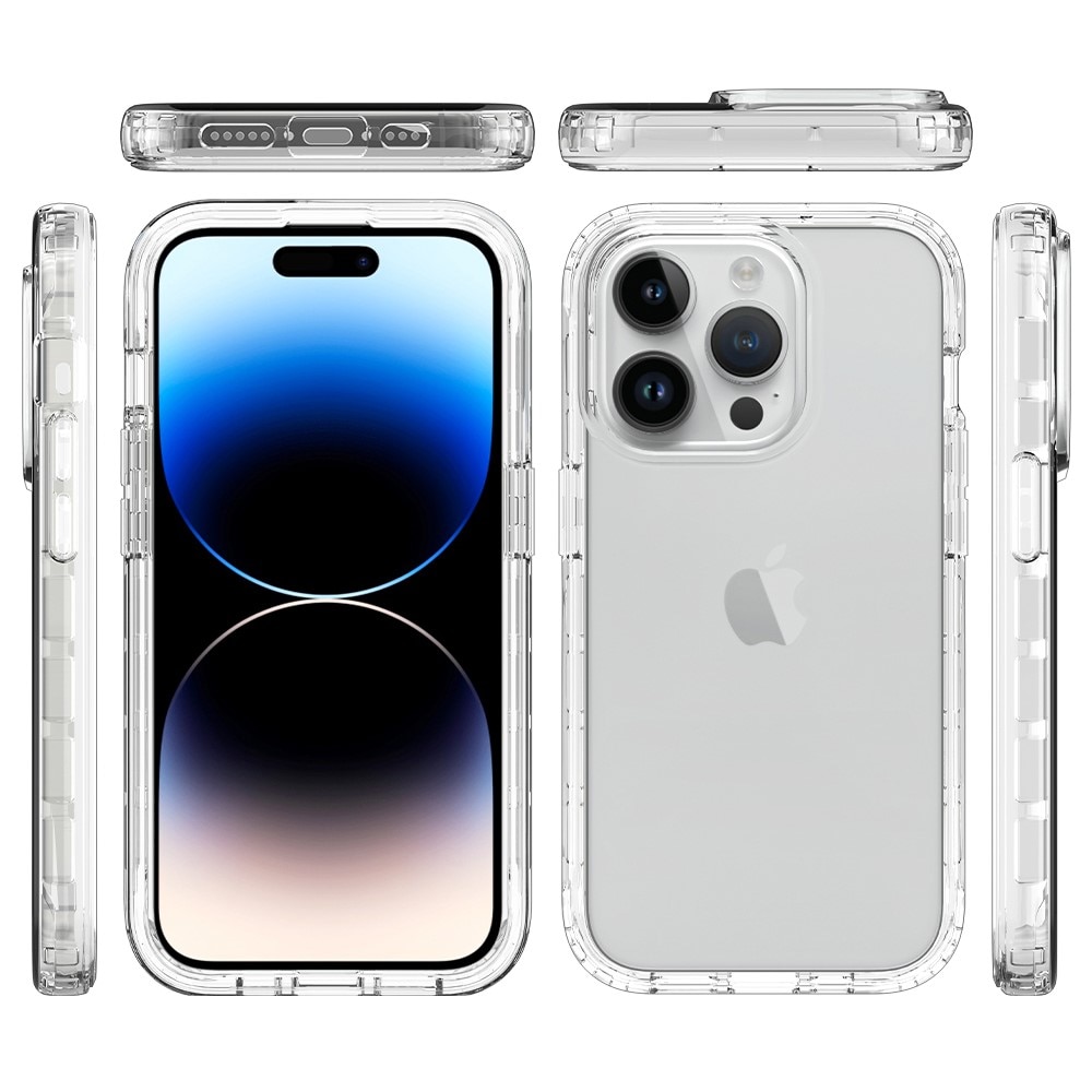 Full Protection Case iPhone 15 Pro gjennomsiktig