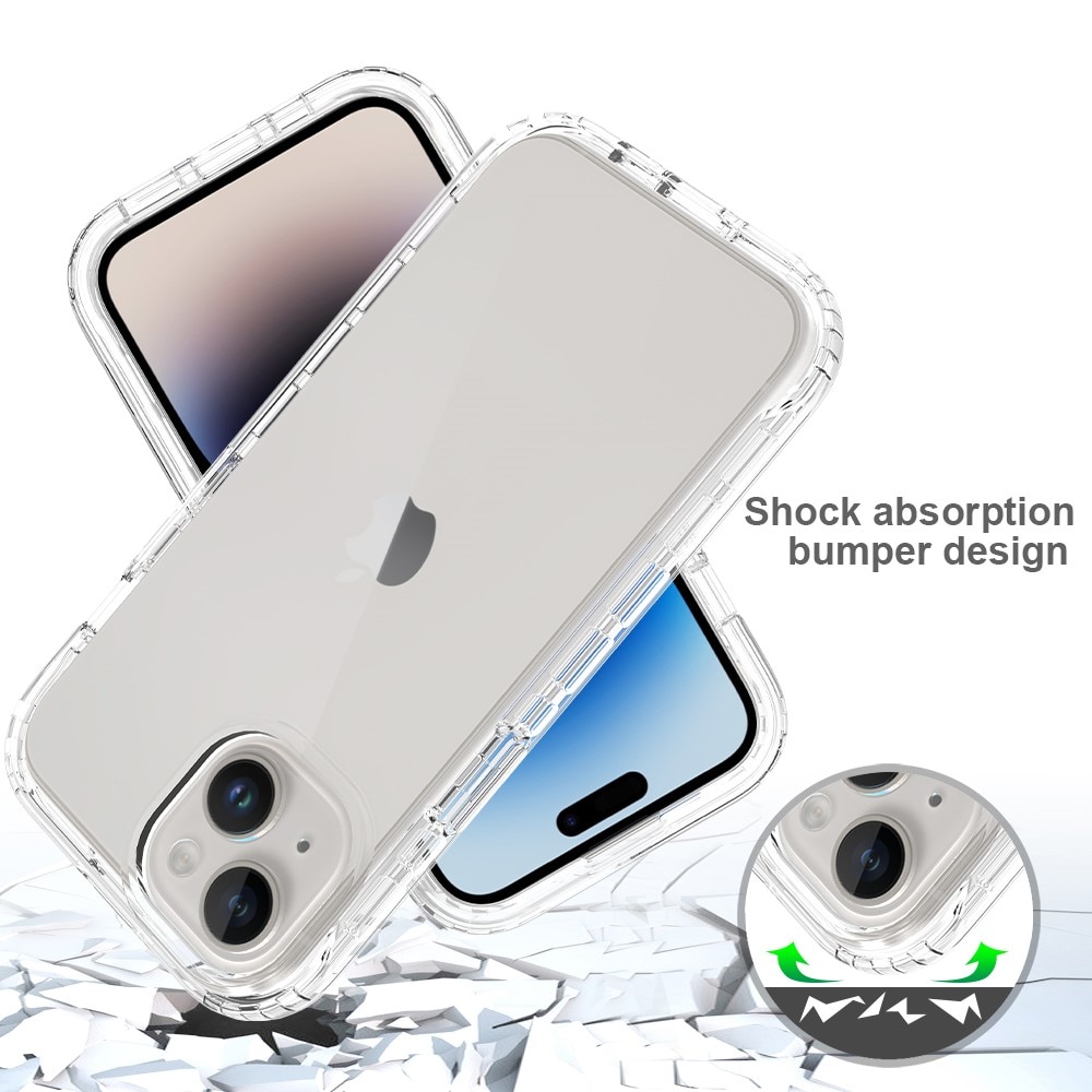 Full Protection Case iPhone 15 gjennomsiktig