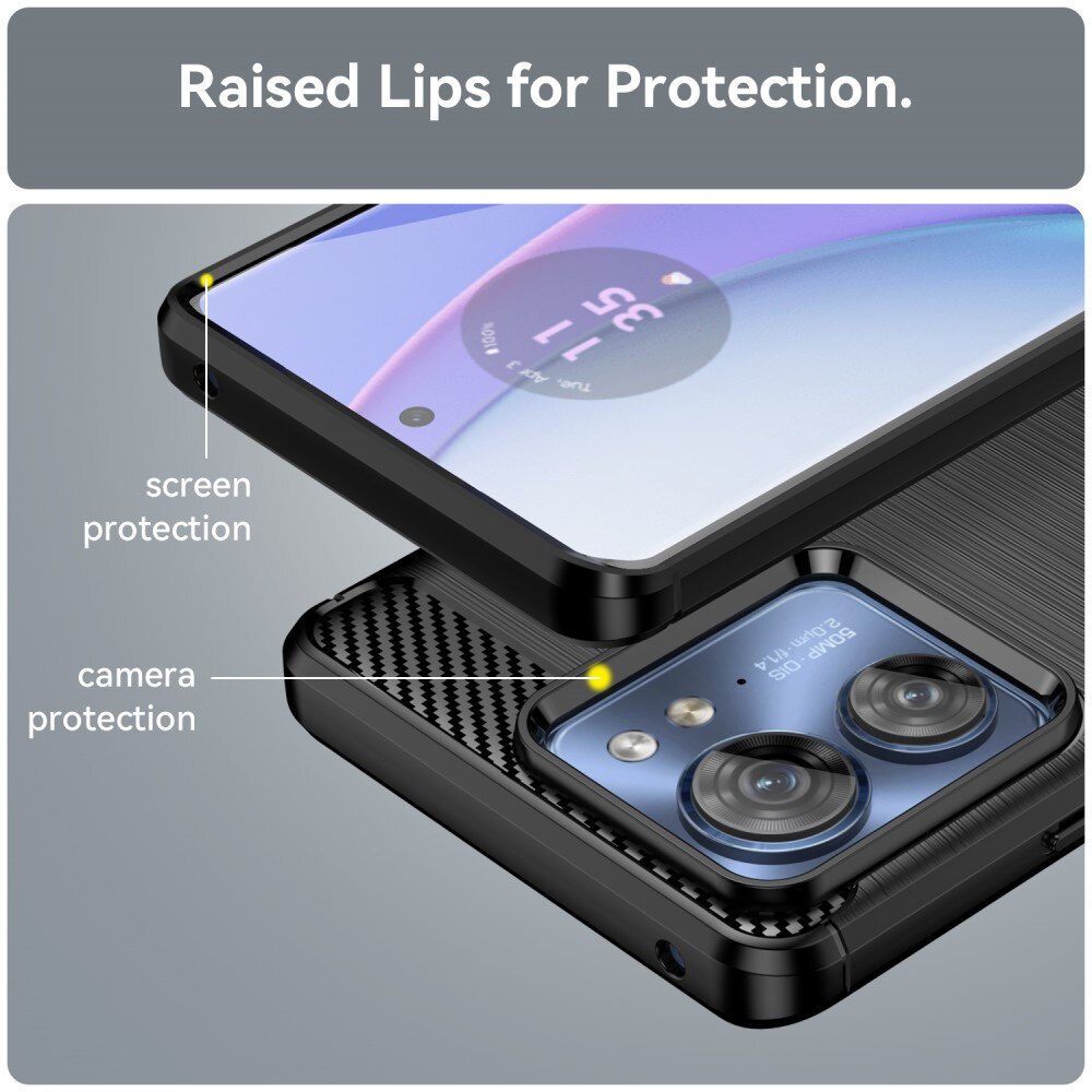 Motorola Edge 40 Deksel TPU Brushed Svart