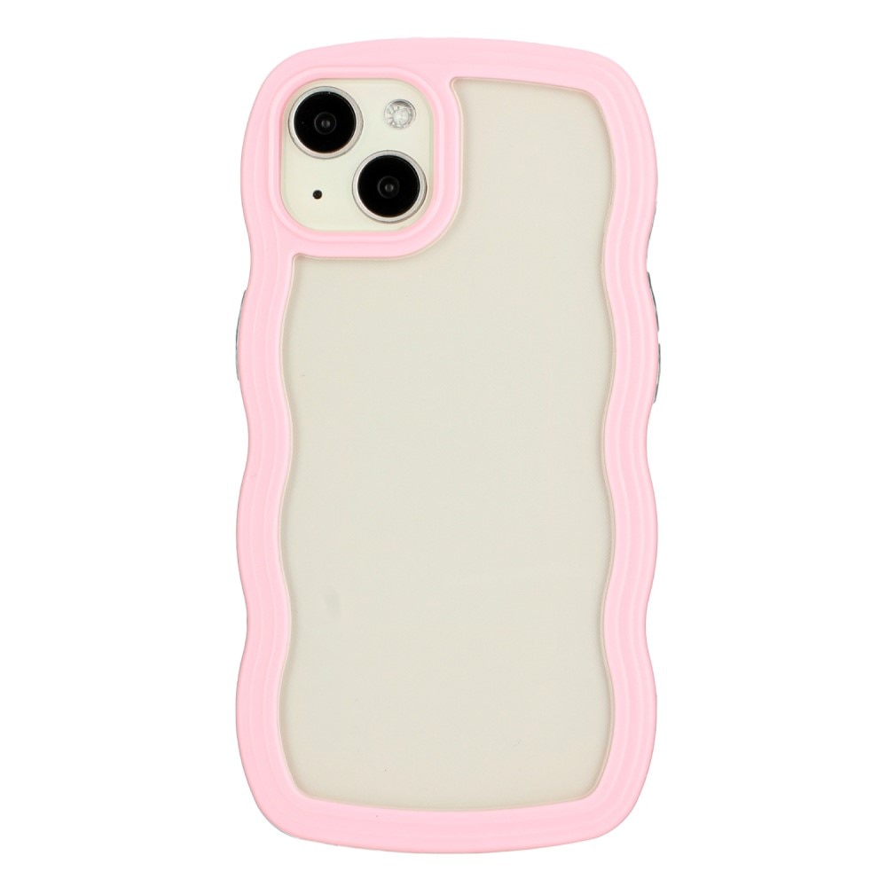 Wavy Edge Deksel iPhone 15 rosa