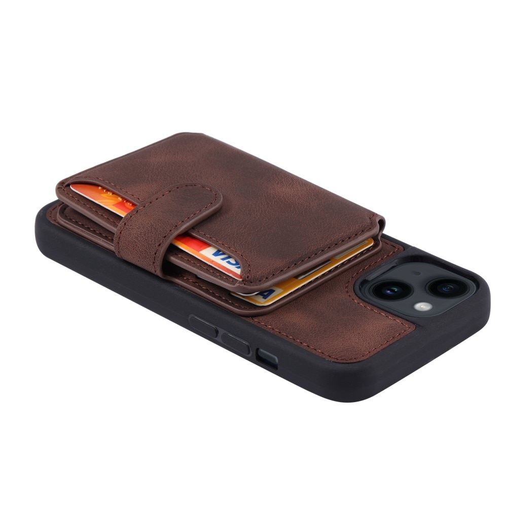 RFID blocking Multi-slot Deksel iPhone 15 brun