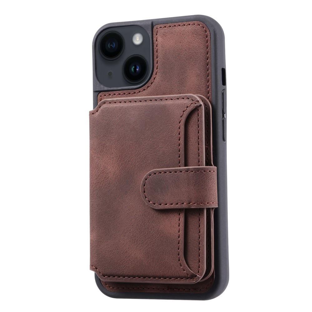 RFID blocking Multi-slot Deksel iPhone 15 brun