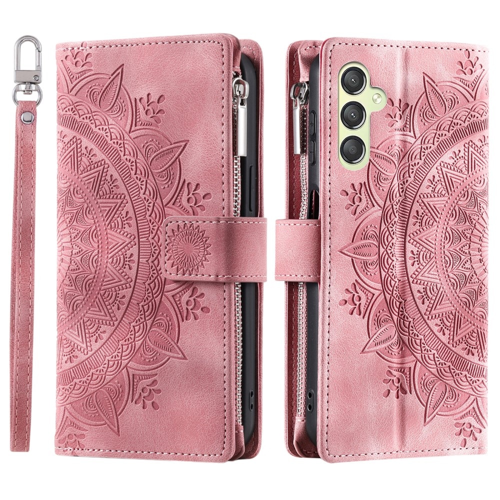 Lommebokveske Samsung Galaxy S23 FE Mandala rosa