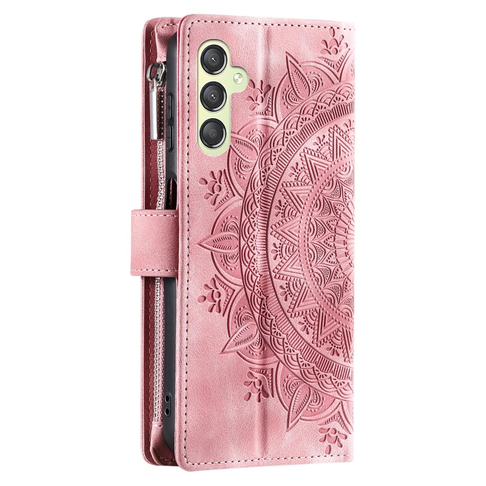 Lommebokveske Samsung Galaxy S23 FE Mandala rosa